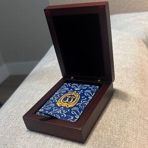 Club 33 playing cards wooden box NWT